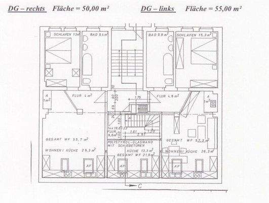 Grundriss DG rechts + links