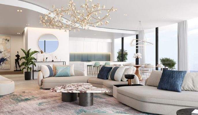 Wohnzimmer und Küche