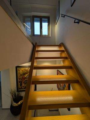 Eichentreppe zum Obergeschoss