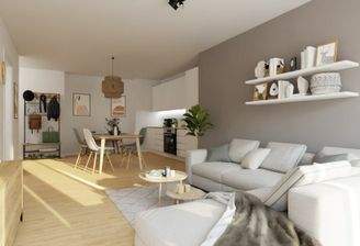 Visualisierung des Wohnzimmers der Eigentumswohnung