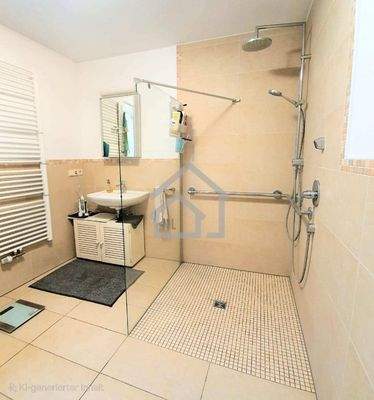 Tageslicht Duschbad mit WC im EG - Fußbodenheizung