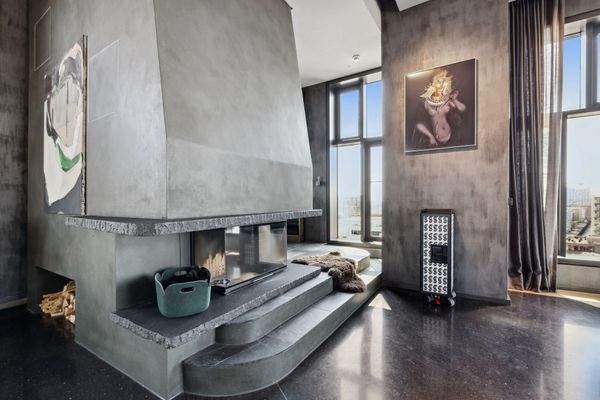 Kamin im Wohnbereich 13. OG