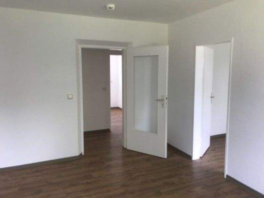 Blick in die helle Wohnung mit neuen Bodenbelägen in Holzoptik.jpg