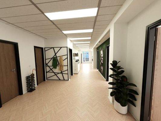 Visualisierung renovierter Flur