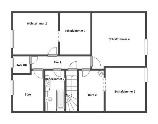 Grundriss Skizze 1.OG