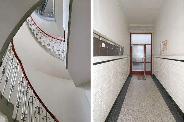 Treppenhaus und Hauseingang