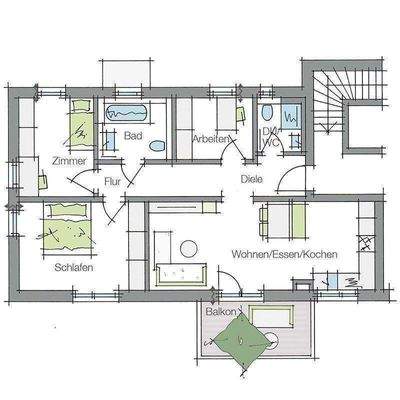 Praktischer Grundriss zum Wohlfühlen