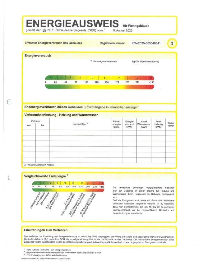Energieausweis gültig bis 30.01.2035 