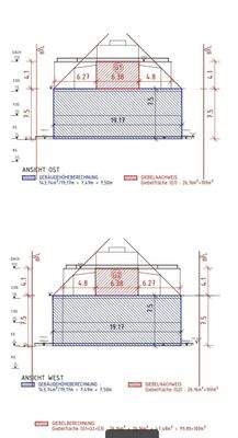 Planung Schnitt Ost - West