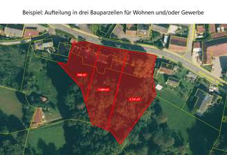 Beispiel Grundstücksaufteilung