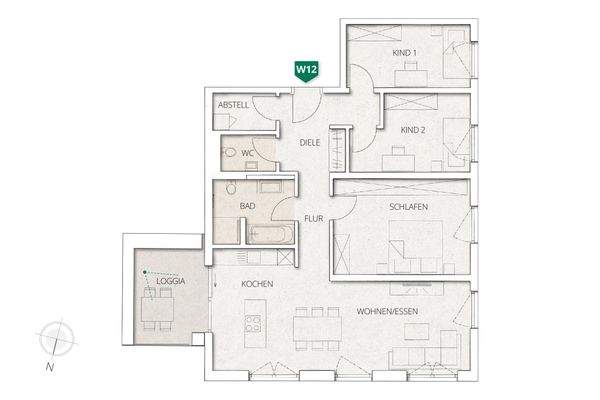 Grundriss Wohnung 12