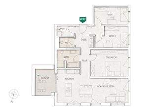 Grundriss Wohnung 12