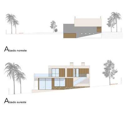 Aufriss Nordost-Suedost