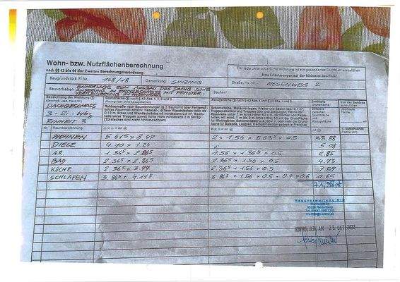 Wohnflächenberechnung