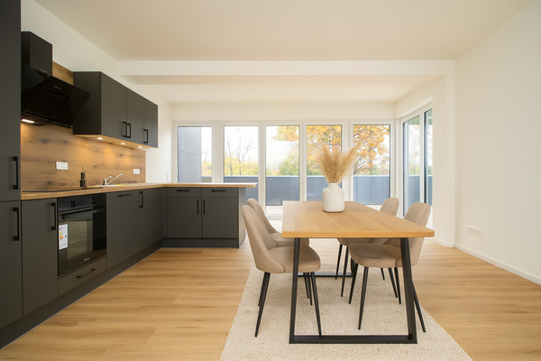 Küche, Wohn- und Essbereich