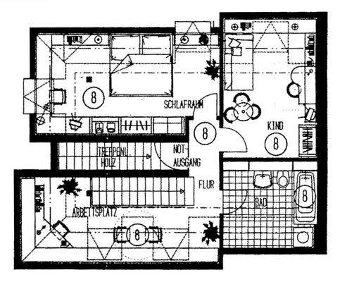 Grundriss obere Ebene