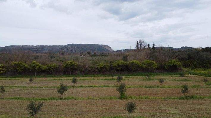 Kreta, Stilos: Charmantes ländliches Grundstück mit Bergblick zu verkaufen