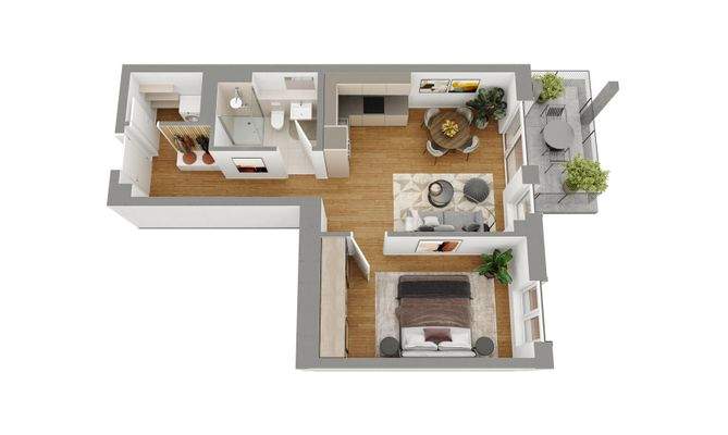 Grundriss Wohnung 2.3.3