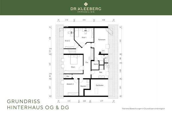 Grundriss Hinterhaus OG & DG