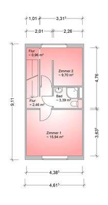 Grundriss Obergeschoss