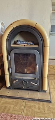 Gartenhaus - Kamin im Wohnzimmer