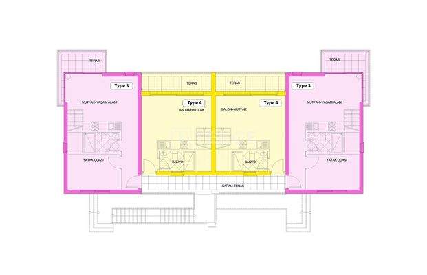 Apartments with Pools Within Walking Distance to Sea in Tatlısu