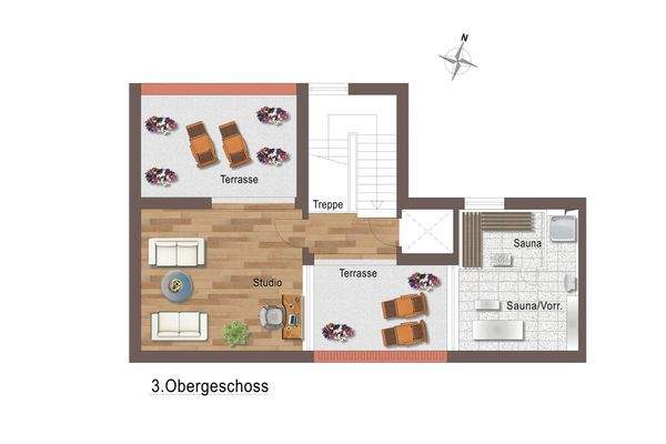 Stadthaus | Grundriss: 3.OG