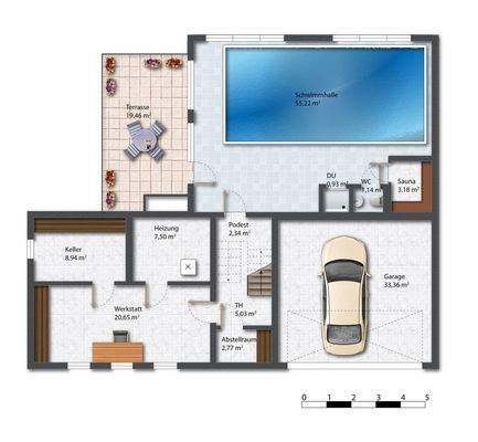 Grundriss Untergeschoss