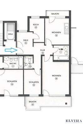 Beispielgrundriss Wohnkomplex 2