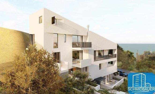 NEUBAU: Kurz vor Baubeginn eine Drei-Zimmer-Wohnung in einem kleinen Komplex in der Stadt mit atemberaubender Aussicht