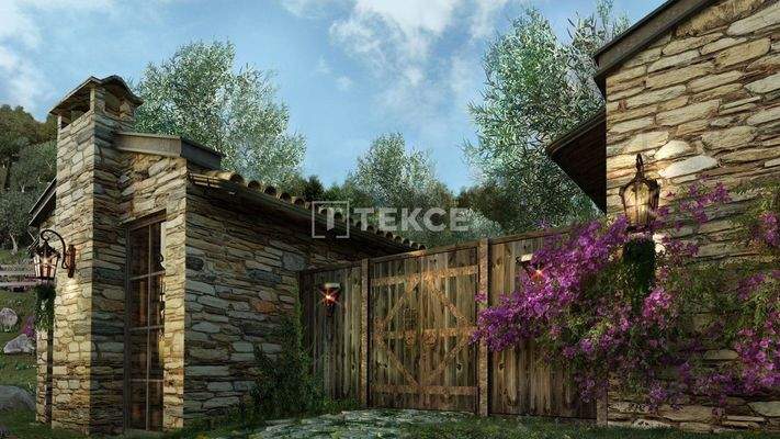 Single-Floor Stone Houses in Green Area in Mugla Milas