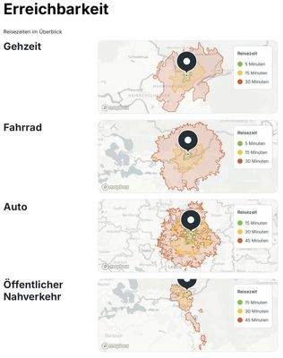 Erreichbarkeitskarte