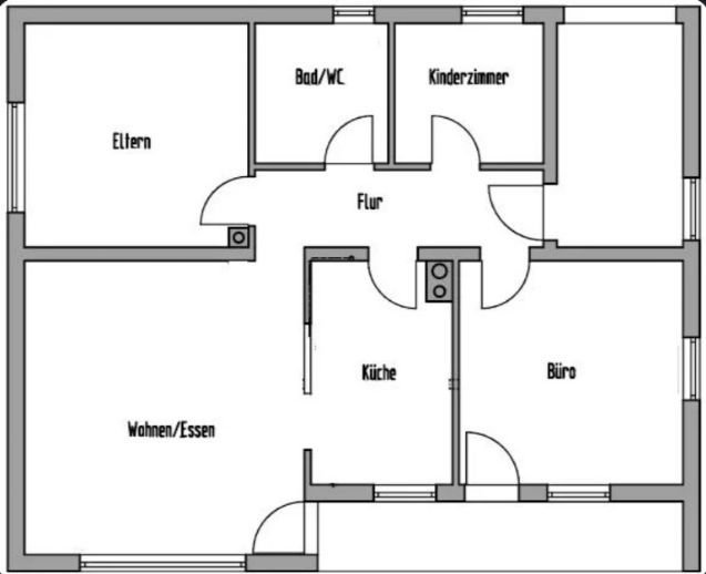 Geräumige helle 3,5 Zimmer Wohnung OG Garten Keller Garage Balkon