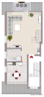 Grundrissskizze Dachgeschoss