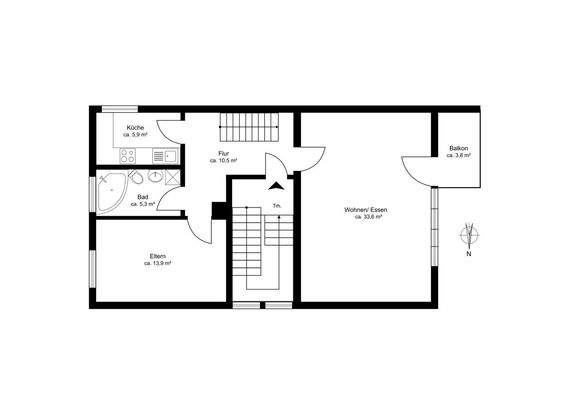 Grundriss Obergeschoss