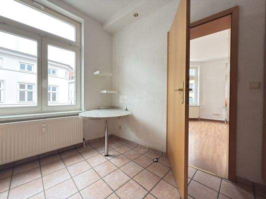 Aus der Kühe zum Wohnzimmer sehend