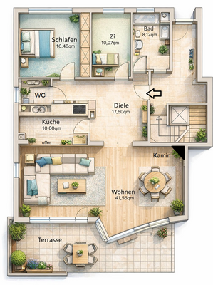 GRUNDRISS  -  stilvolles Wohnen