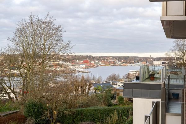 Blick vom Balkon Richtung Außenförde