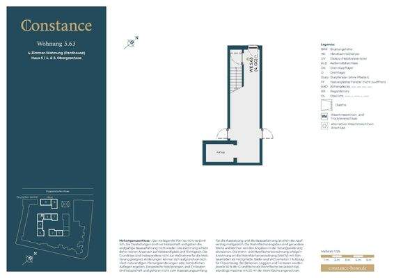 Grundriss WE 5.63 Eingangsebene 1