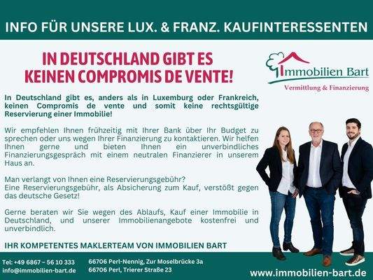 Information an unsere Kunden