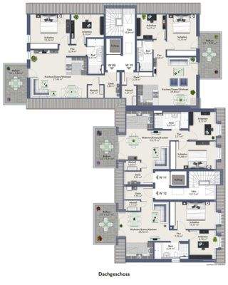 Grundriss Dachgeschoss Gesamt