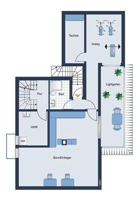 Illustration Untergeschoss