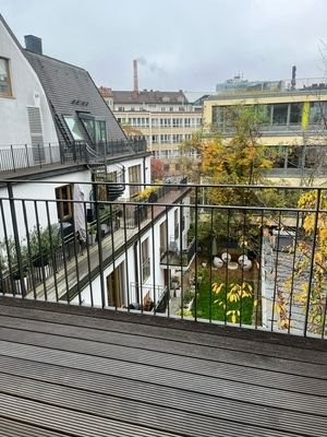 Blick vom Balkon