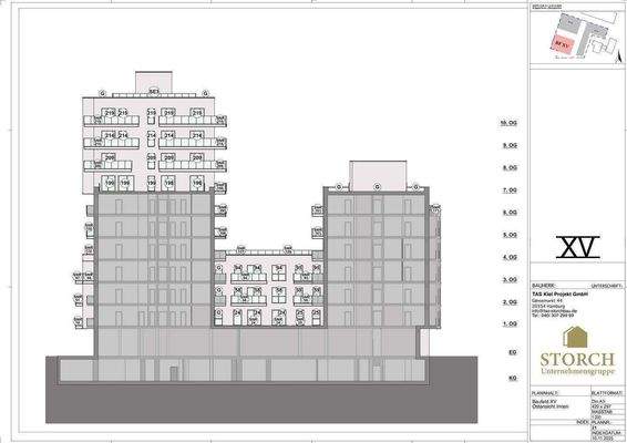 Baufeld XV Ostausrichtung-Innen