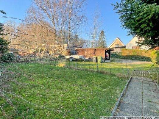 Winteransicht rückwärtiger Garten