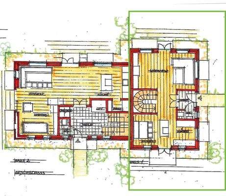 Erdgeschoss (Grundriss nicht maßstabsgerecht)