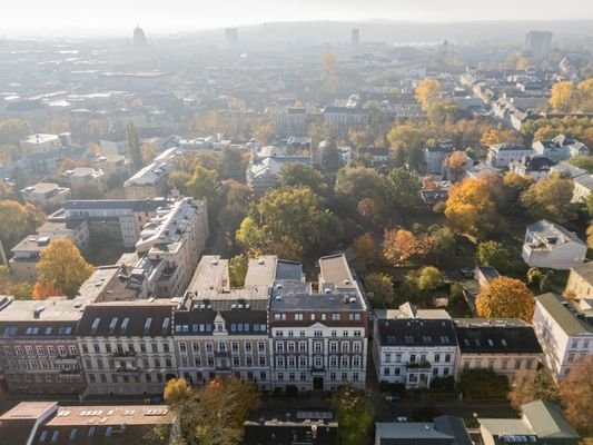 Aerial view of the city centre