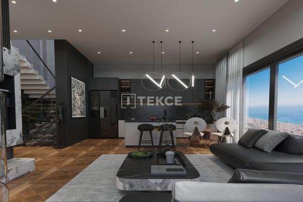 Semi-Detached Sea-View Villas with Private Pools in Tepe Alanya