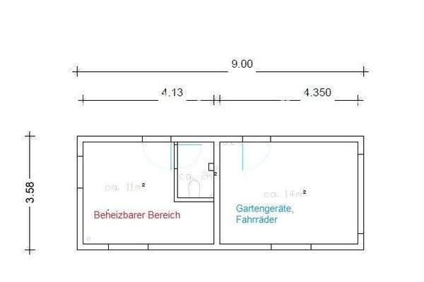 Grundriss Nebengebäude - 