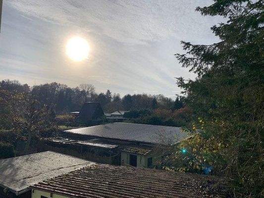 Die Aussicht vom Obergeschoss